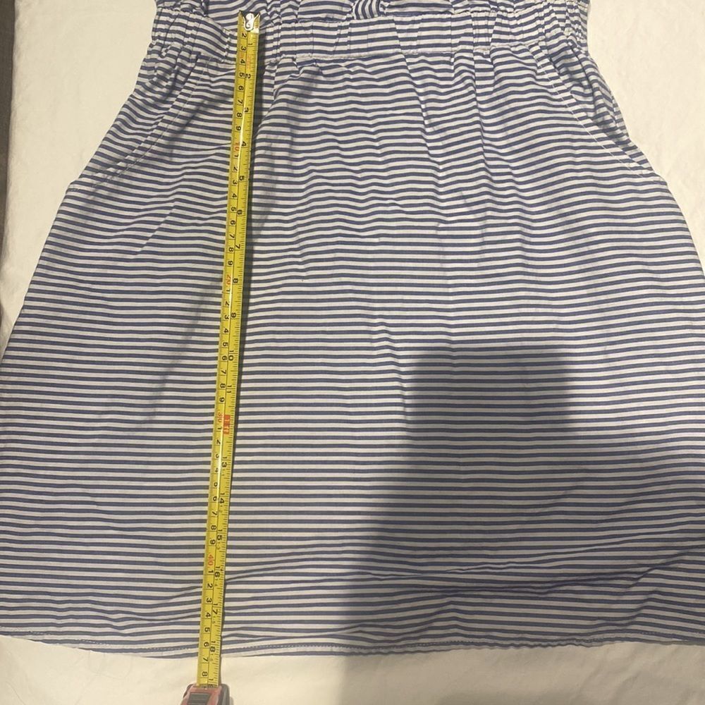 Womens Blue and White Striped Button Up Collared Dress Size Medium NWOT - Picture 13 of 13